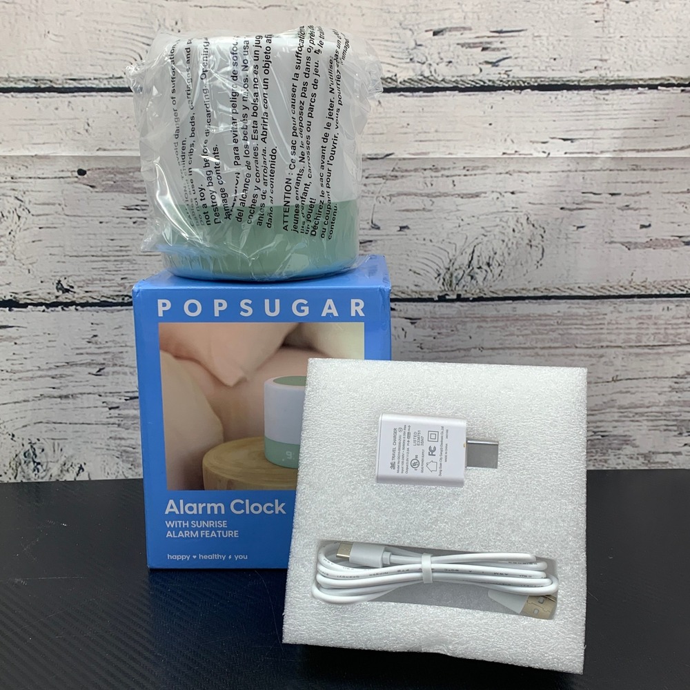 POPSUGAR Sunrise‎ Alarm Clock with Natural Sounds & Snooze Modes NOB
